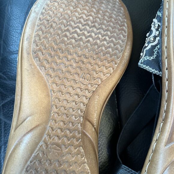 Rieker Shoes Womens Size 9 Embroidered Slip On Sandals Comfort Slingback 40 - Picture 6 of 7